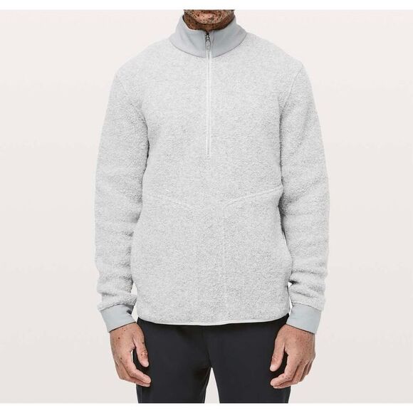 Lululemon Tundra Trek 1/2 Zip Sweater Pullover Jacket Size S Heathered Silver Sp - Picture 1 of 13